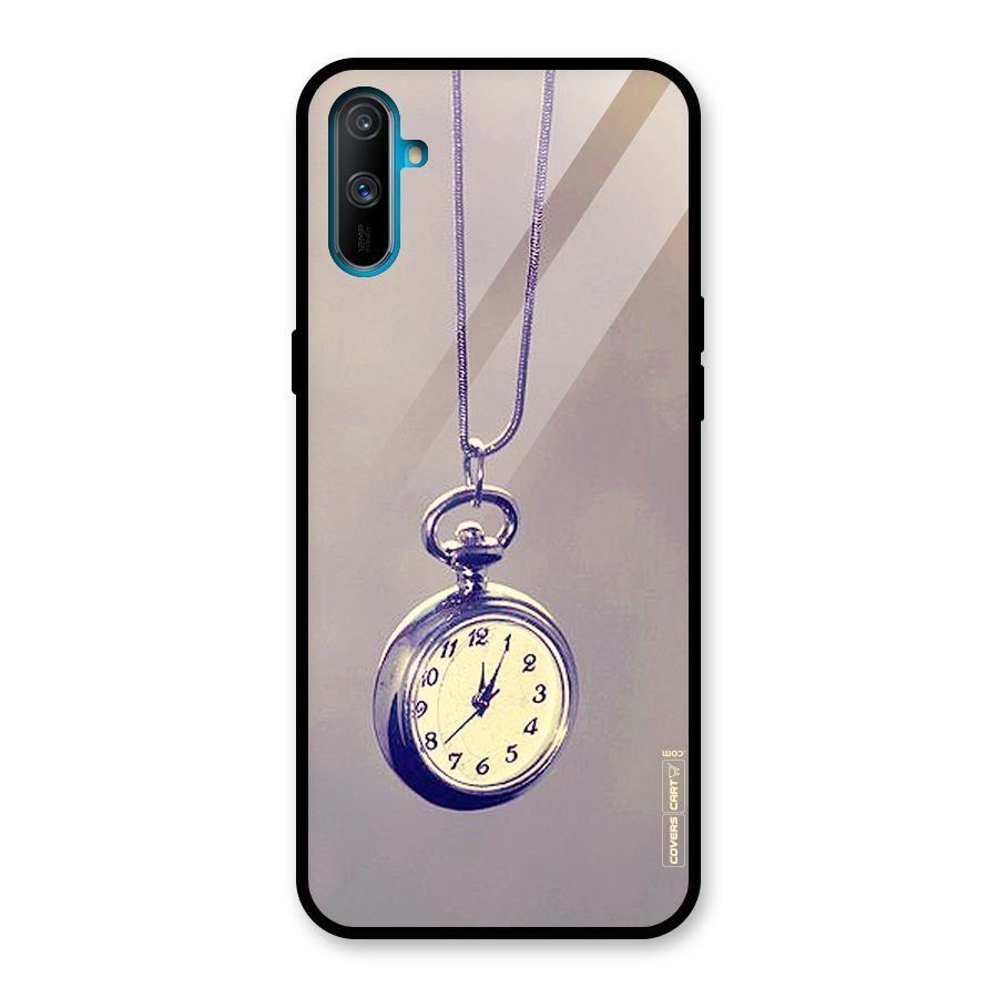 Clock Locket Glass Back Case for Realme C3