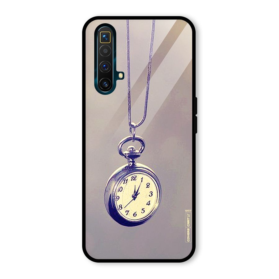 Clock Locket Glass Back Case for Realme X3