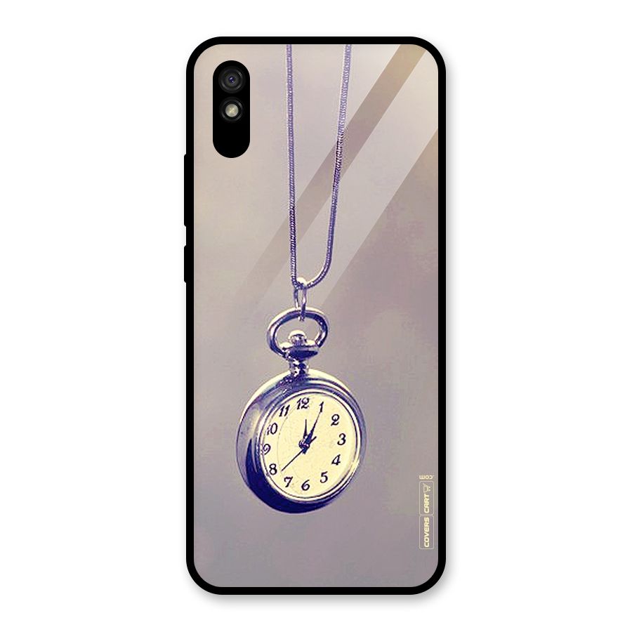 Clock Locket Glass Back Case for Redmi 9i