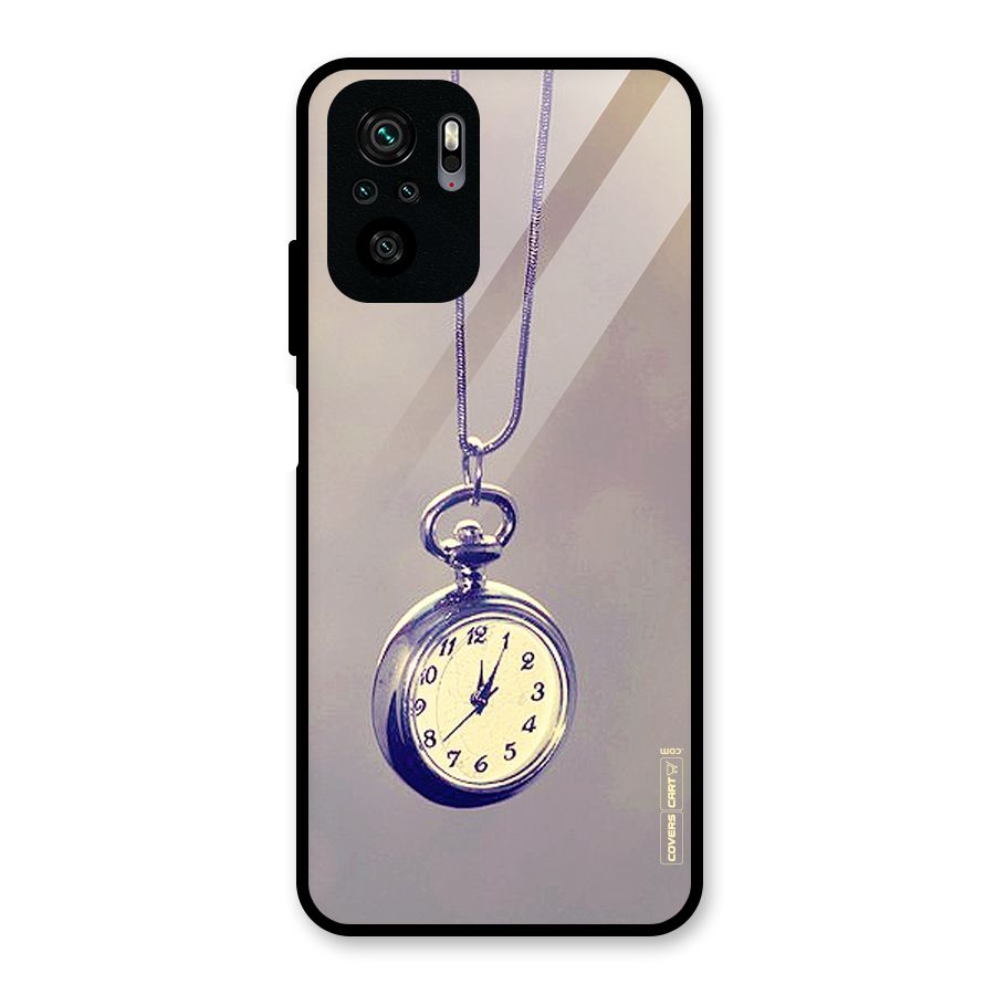Clock Locket Glass Back Case for Redmi Note 10S