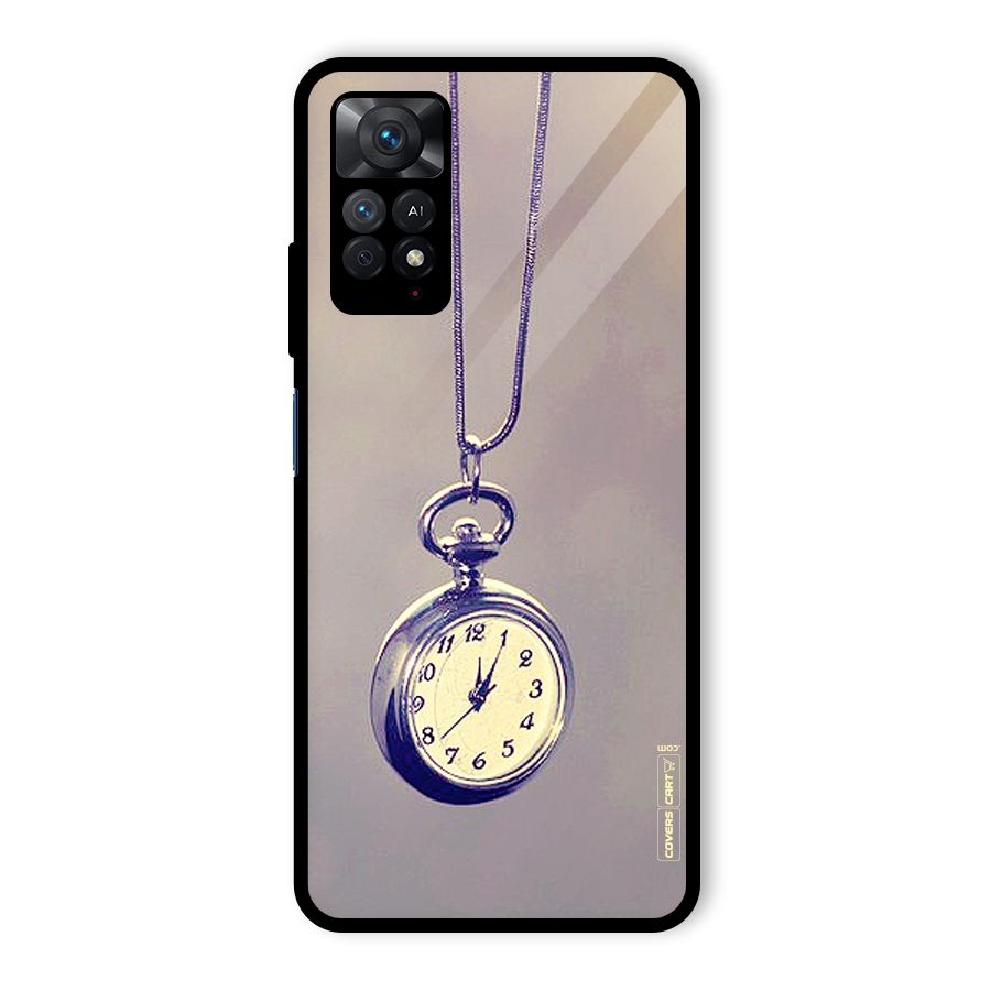 Clock Locket Glass Back Case for Redmi Note 11 Pro