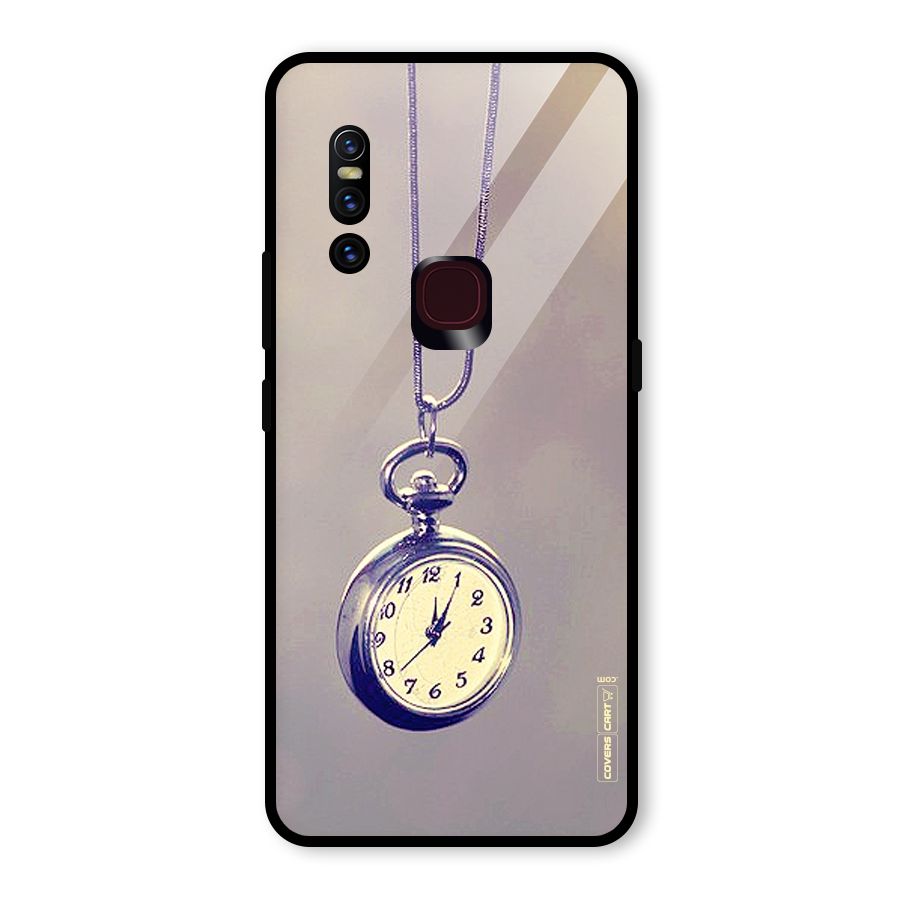 Clock Locket Glass Back Case for Vivo V15