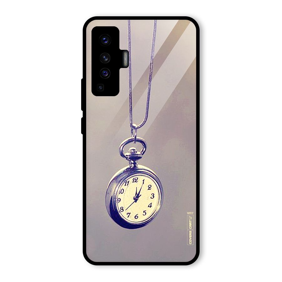 Clock Locket Glass Back Case for Vivo X50