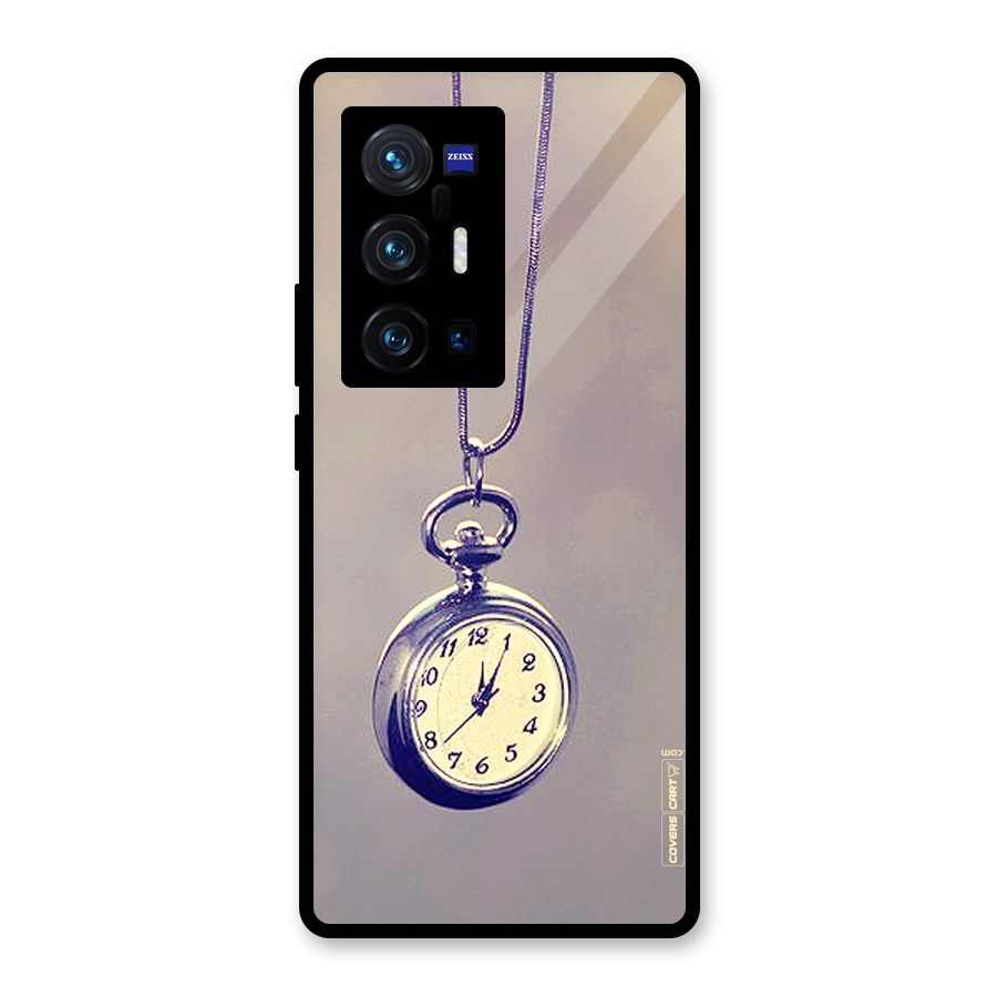 Clock Locket Glass Back Case for Vivo X70 Pro Plus