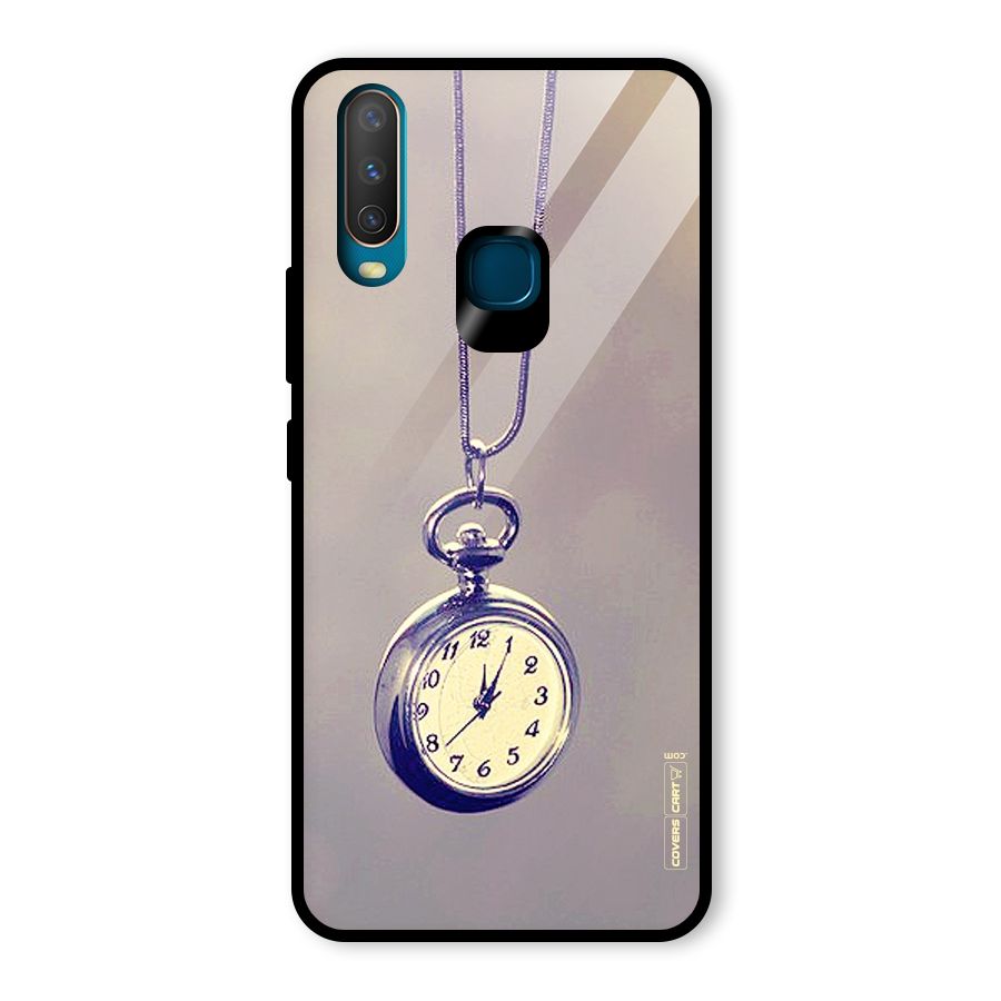 Clock Locket Glass Back Case for Vivo Y17