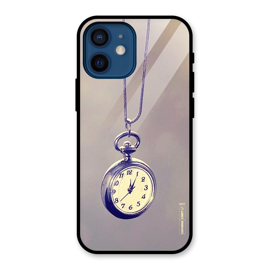 Clock Locket Glass Back Case for iPhone 12 Mini