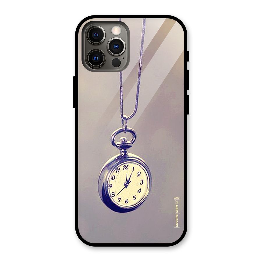Clock Locket Glass Back Case for iPhone 12 Pro