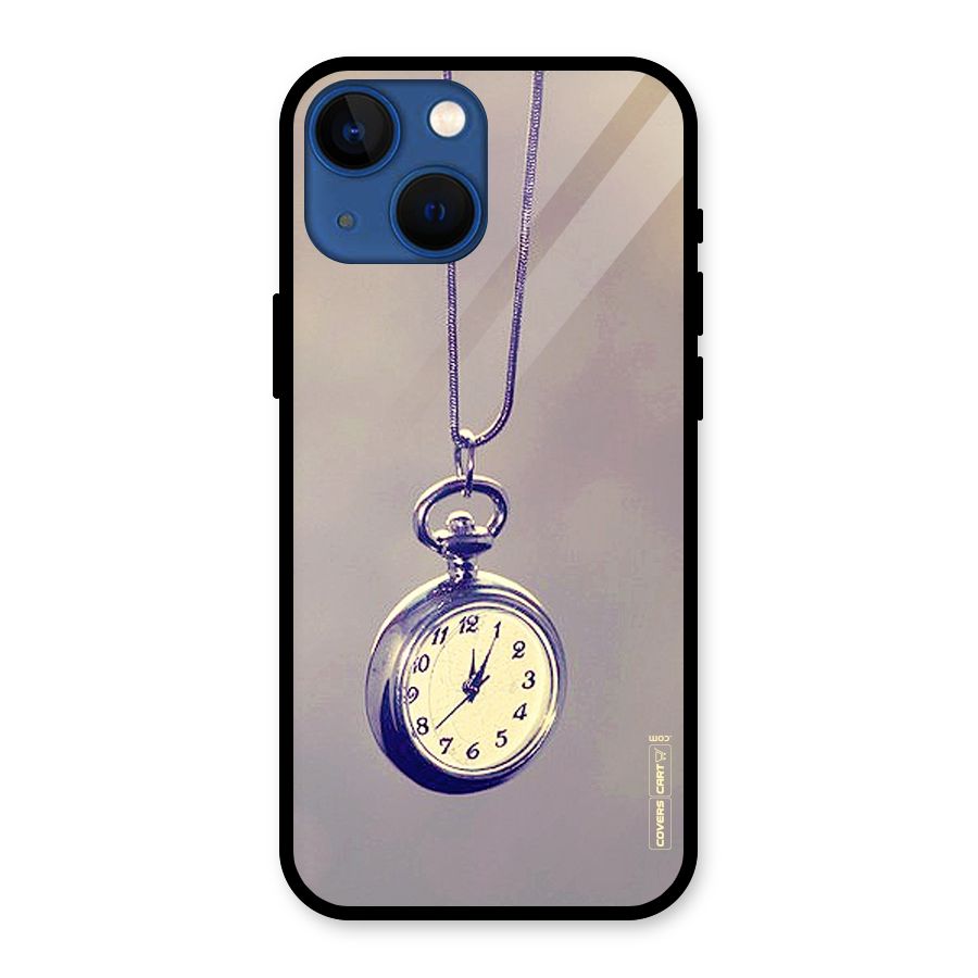 Clock Locket Glass Back Case for iPhone 13 Mini