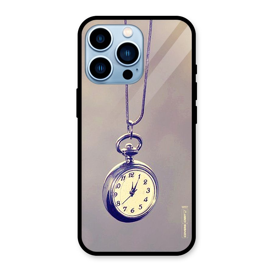 Clock Locket Glass Back Case for iPhone 13 Pro