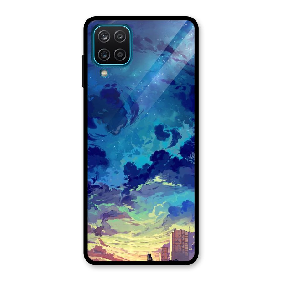 Cloud Art Glass Back Case for Galaxy A12