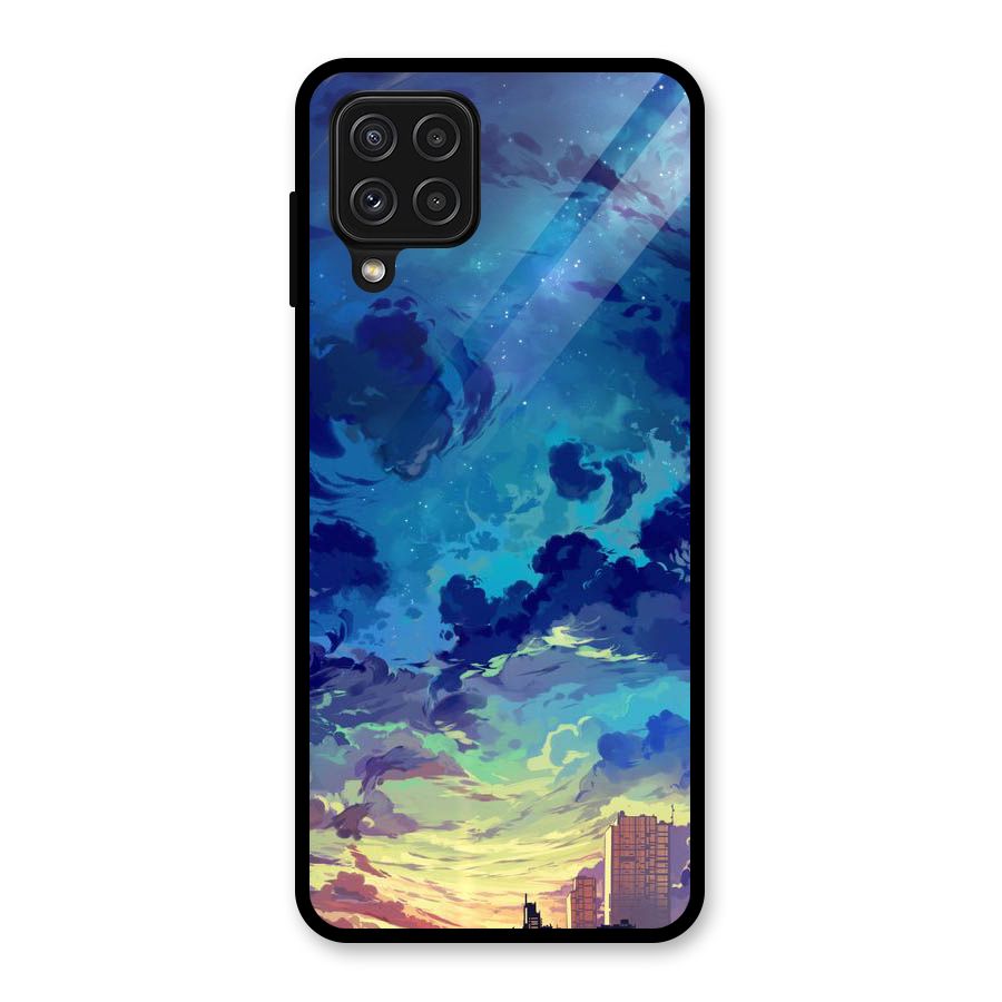 Cloud Art Glass Back Case for Galaxy A22 4G