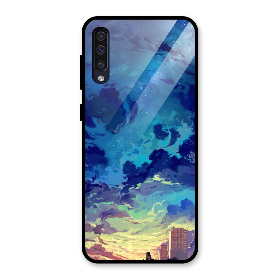 Cloud Art Glass Back Case for Galaxy A30s