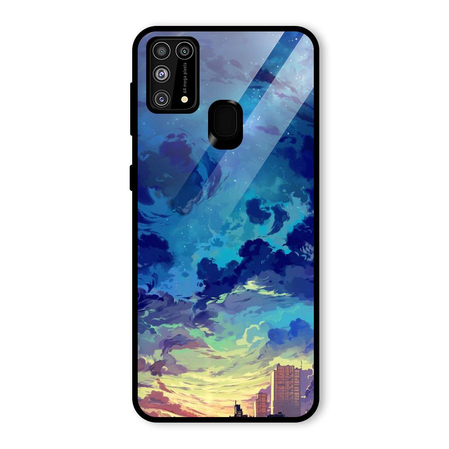Cloud Art Glass Back Case for Galaxy F41