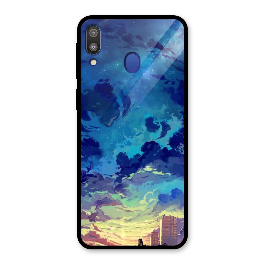 Cloud Art Glass Back Case for Galaxy M20