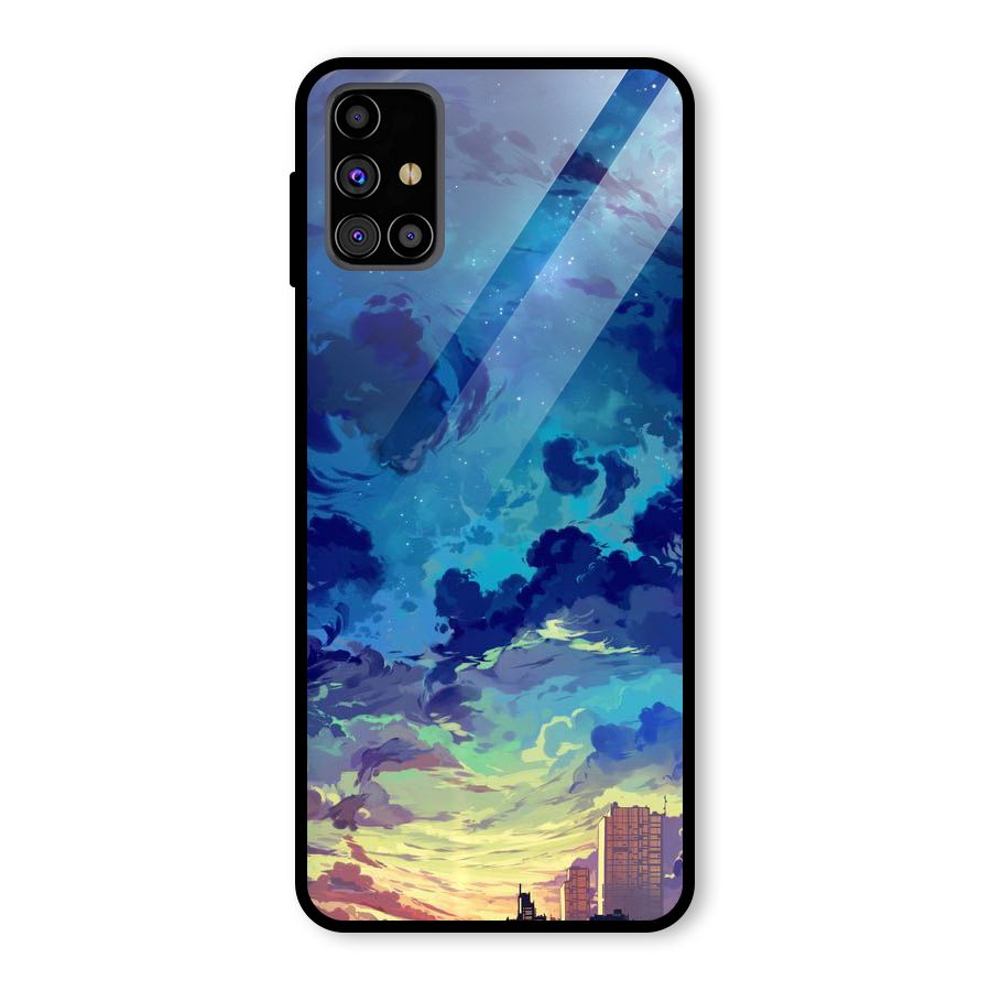 Cloud Art Glass Back Case for Galaxy M31s