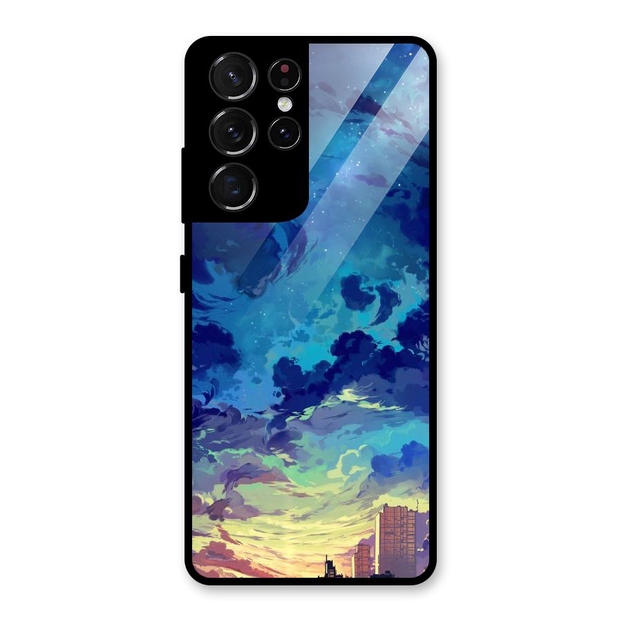 Cloud Art Glass Back Case for Galaxy S21 Ultra 5G