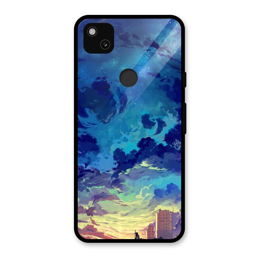 Cloud Art Glass Back Case for Google Pixel 4a