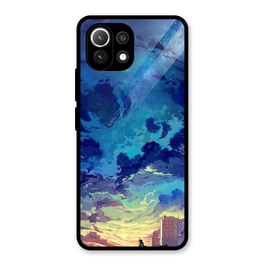 Cloud Art Glass Back Case for Mi 11 Lite