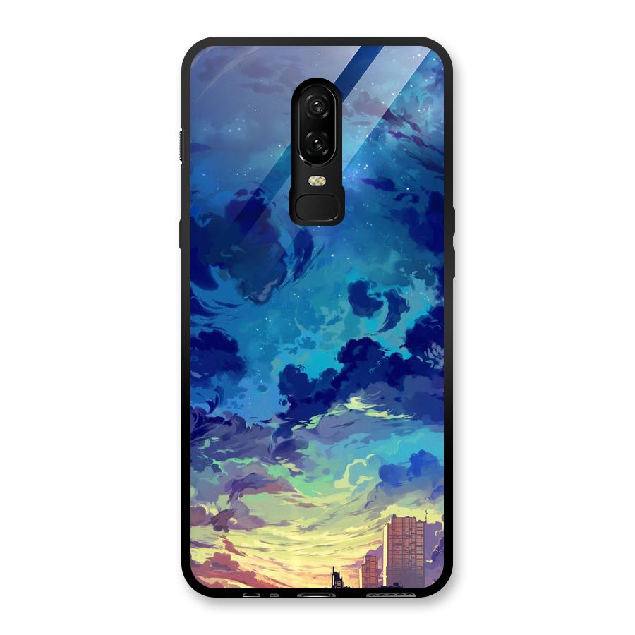 Cloud Art Glass Back Case for OnePlus 6
