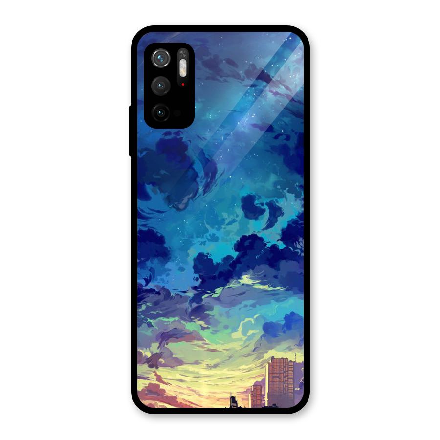 Cloud Art Glass Back Case for Poco M3 Pro 5G