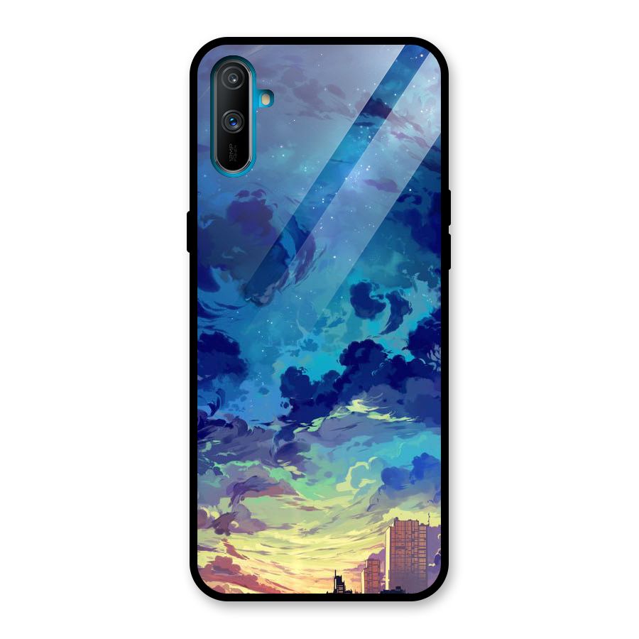 Cloud Art Glass Back Case for Realme C3