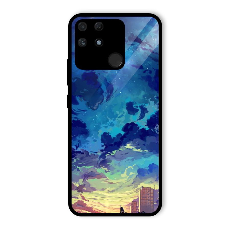 Cloud Art Glass Back Case for Realme Narzo 50A