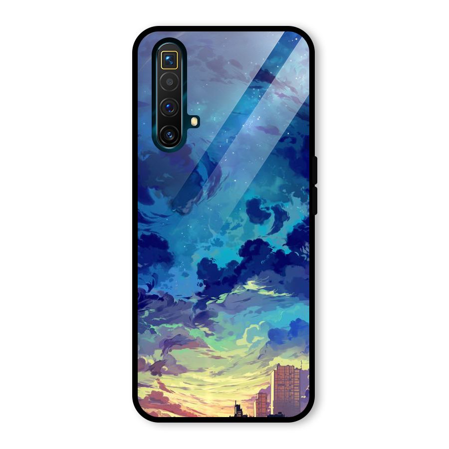 Cloud Art Glass Back Case for Realme X3