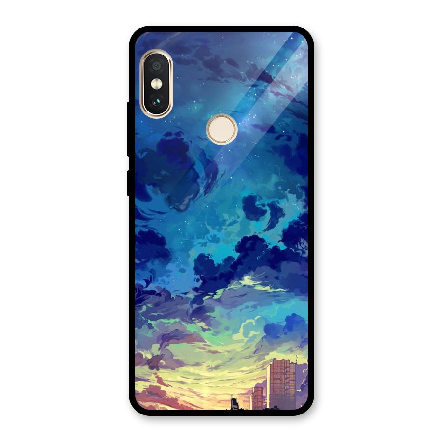 Cloud Art Glass Back Case for Redmi Note 5 Pro
