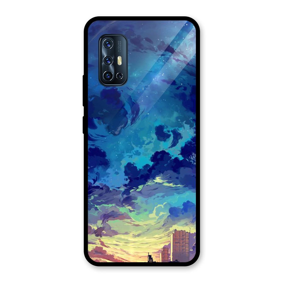 Cloud Art Glass Back Case for Vivo V17