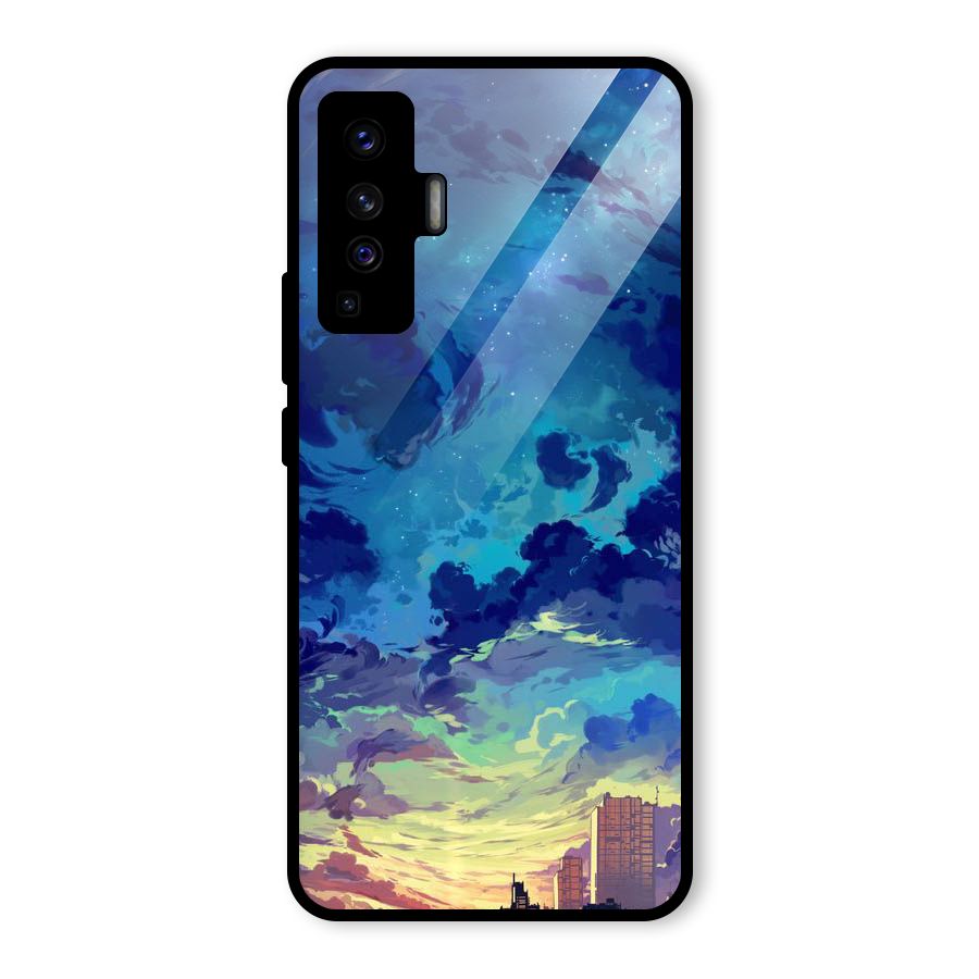 Cloud Art Glass Back Case for Vivo X50
