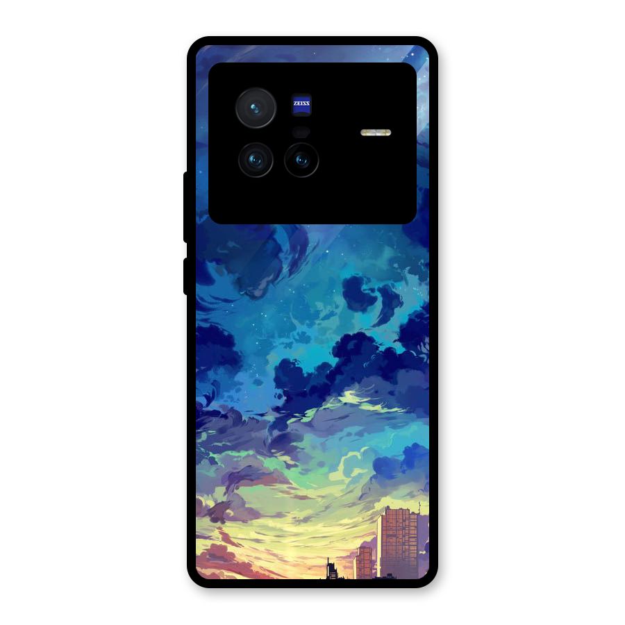 Cloud Art Glass Back Case for Vivo X80