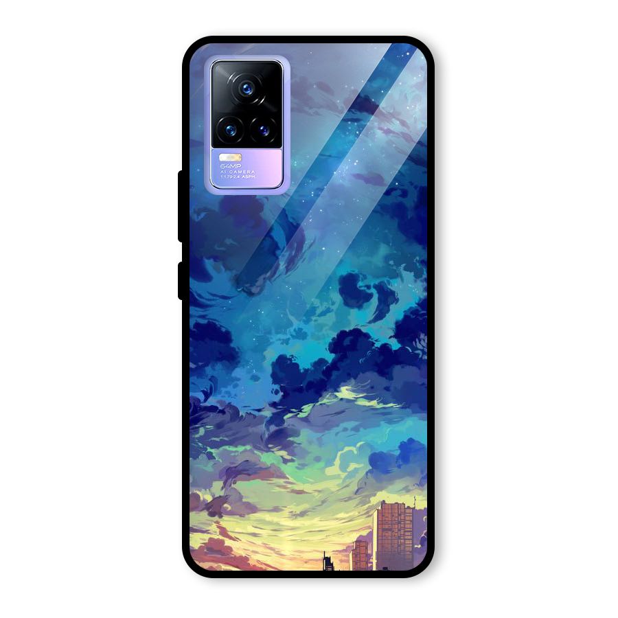 Cloud Art Glass Back Case for Vivo Y73