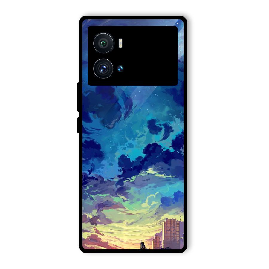 Cloud Art Glass Back Case for Vivo iQOO 9 Pro