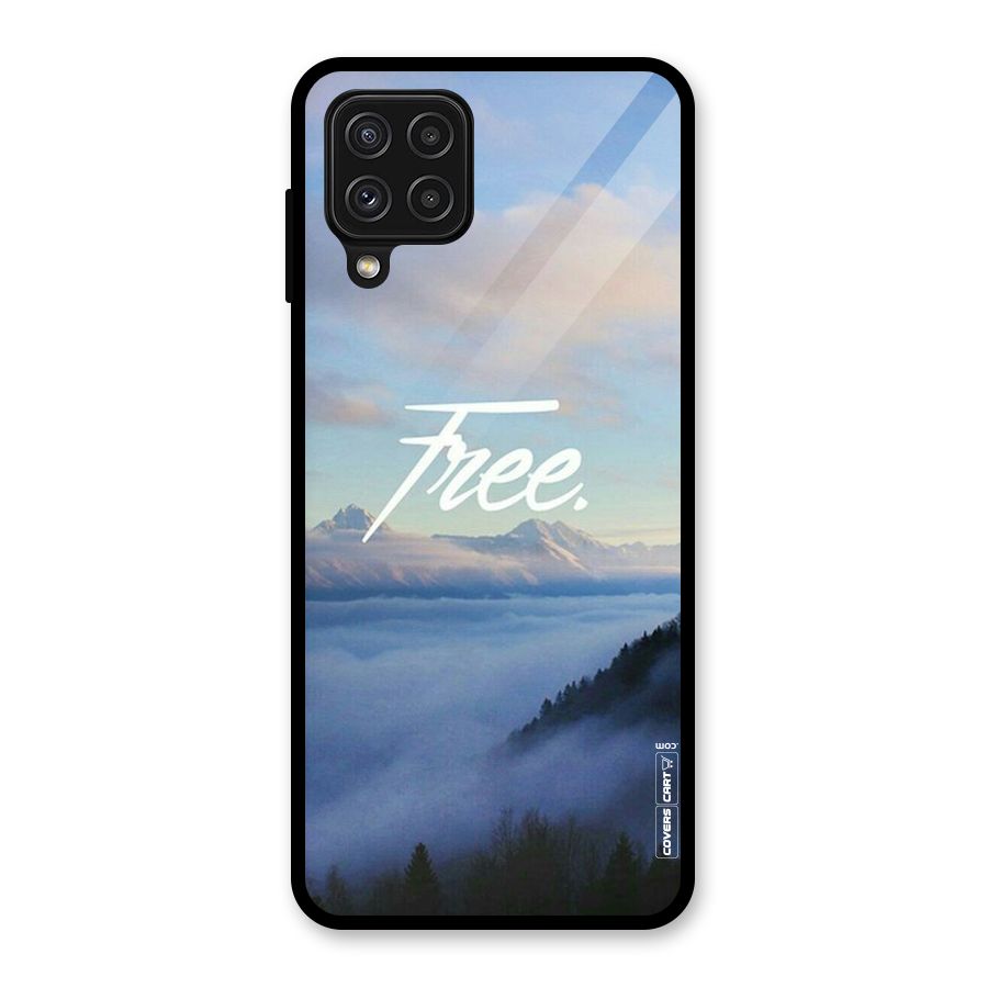Cloudy Free Glass Back Case for Galaxy A22 4G
