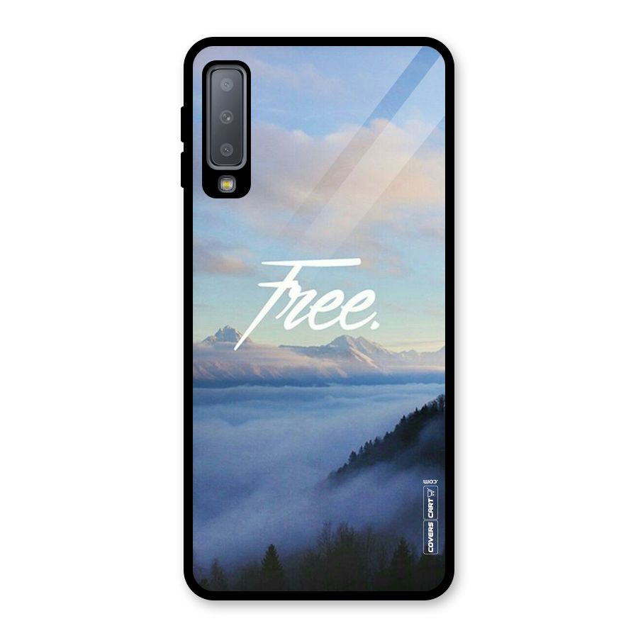 Cloudy Free Glass Back Case for Galaxy A7 (2018)