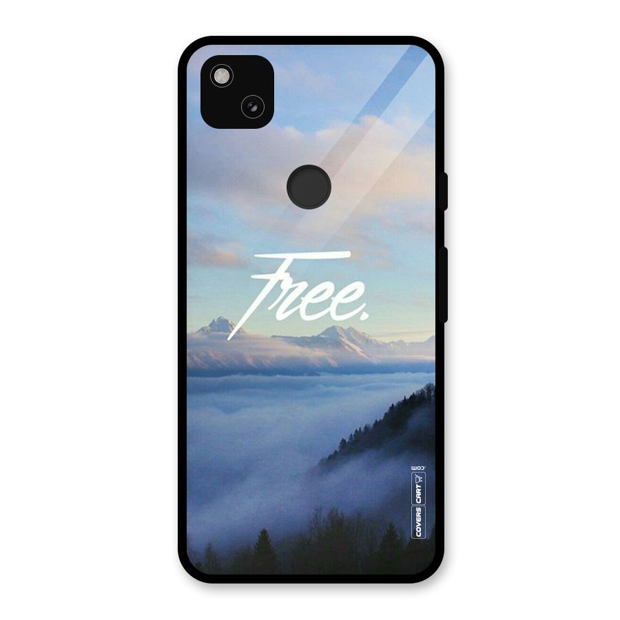 Cloudy Free Glass Back Case for Google Pixel 4a