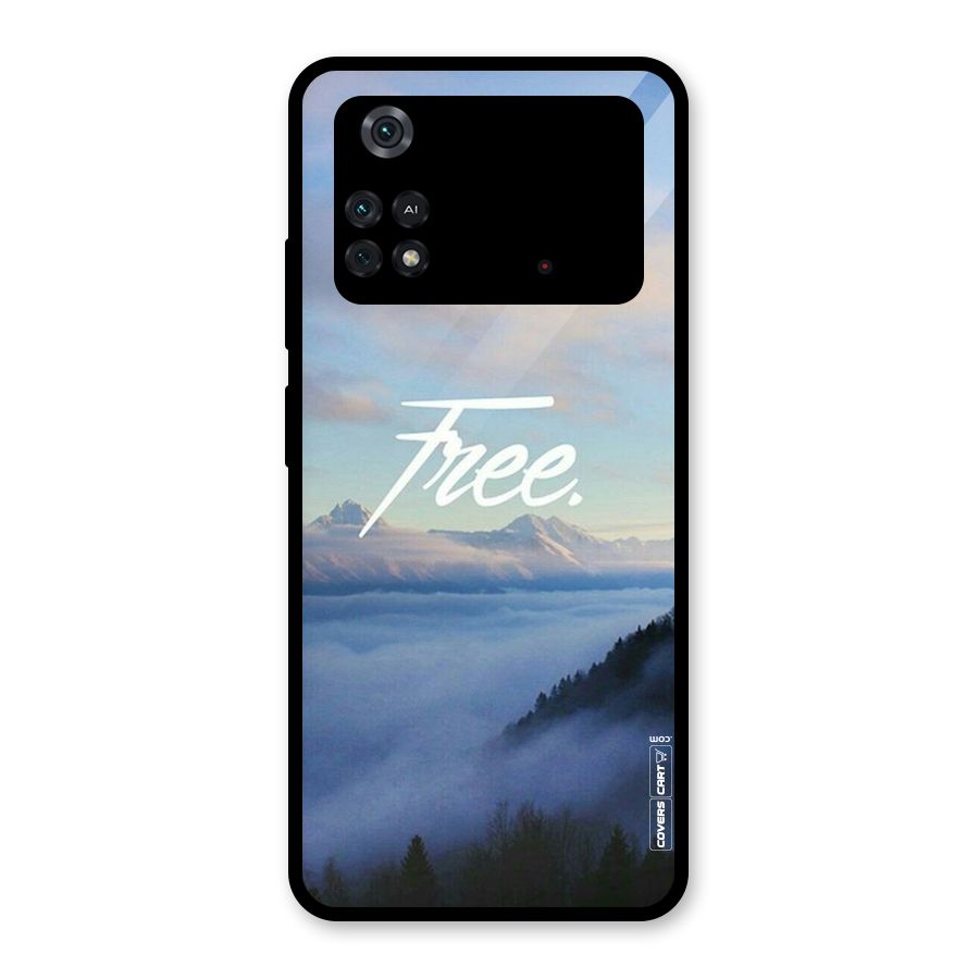 Cloudy Free Glass Back Case for Poco M4 Pro 4G