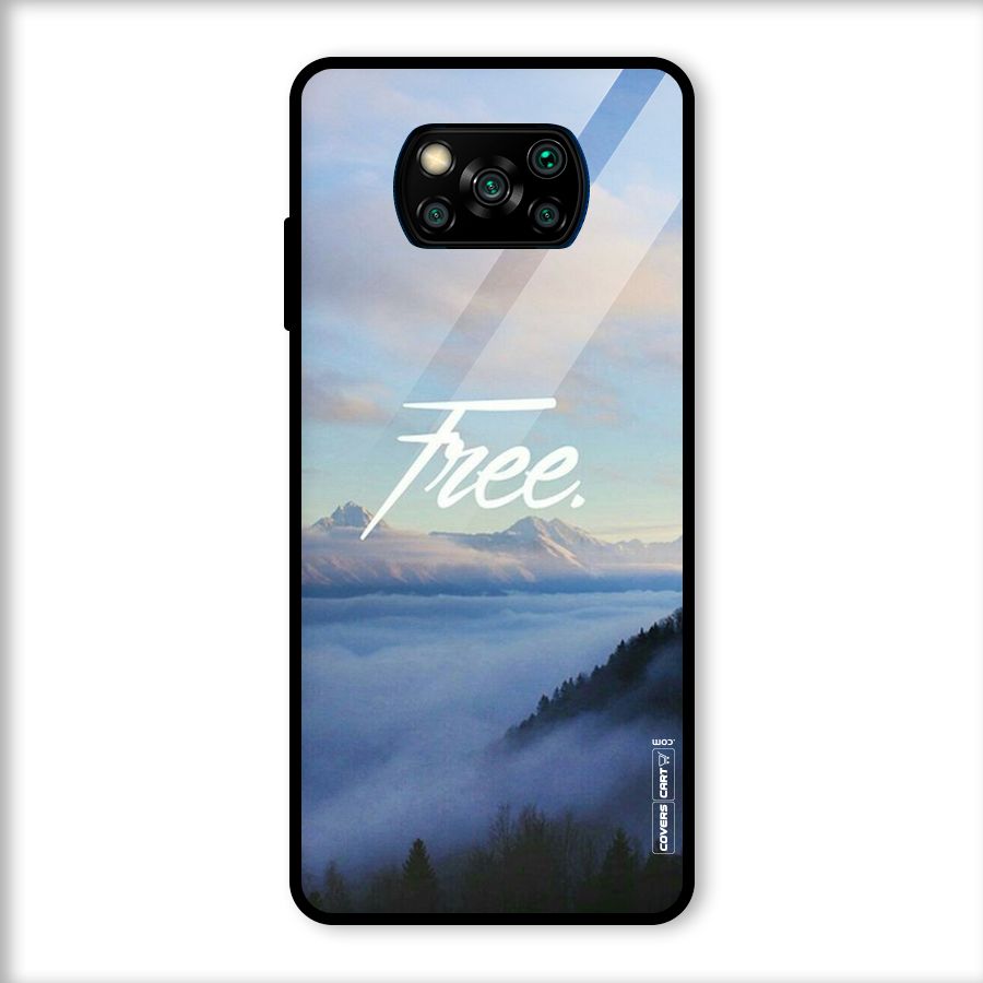 Cloudy Free Glass Back Case for Poco X3