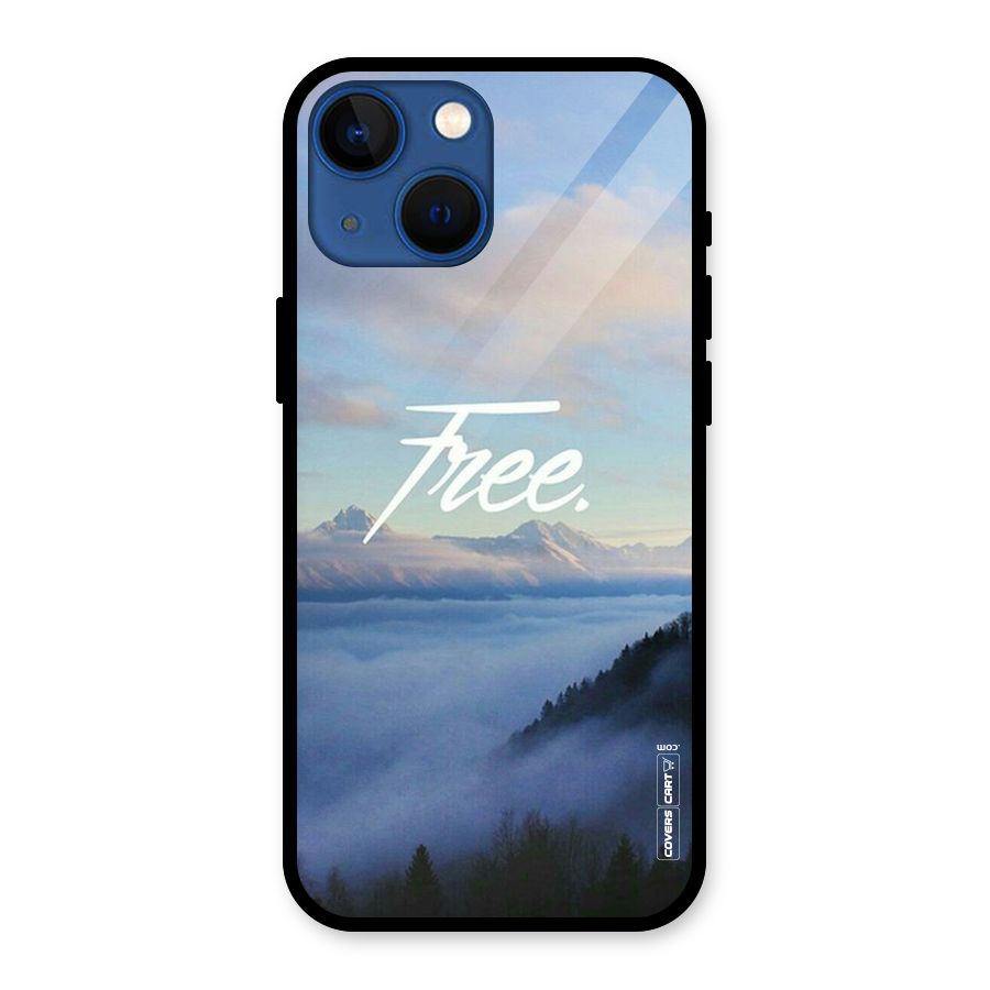 Cloudy Free Glass Back Case for iPhone 13 Mini