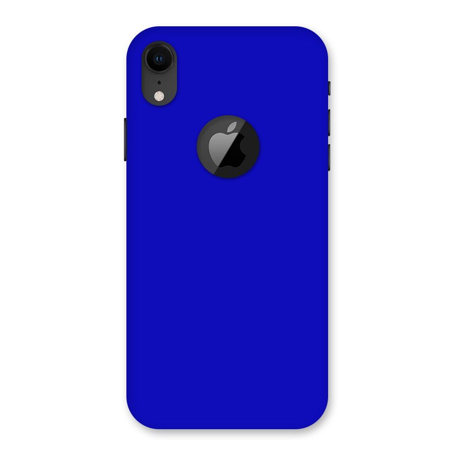 Cobalt Blue Back Case for iPhone XR Logo Cut
