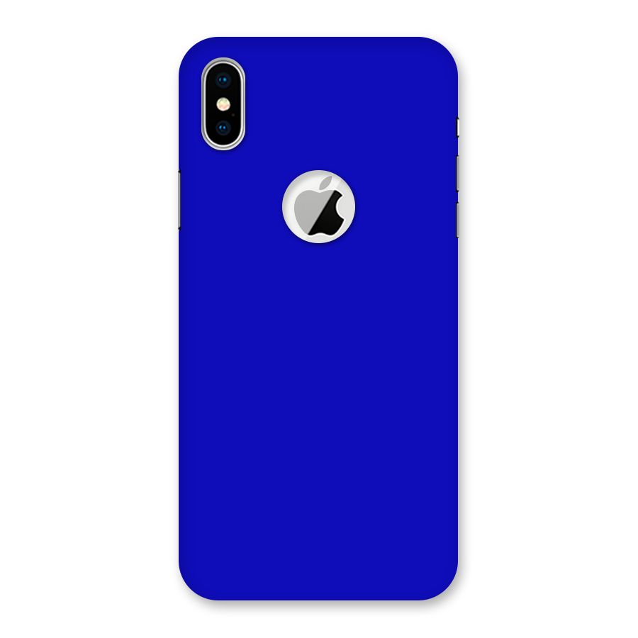 Cobalt Blue Back Case for iPhone X Logo Cut