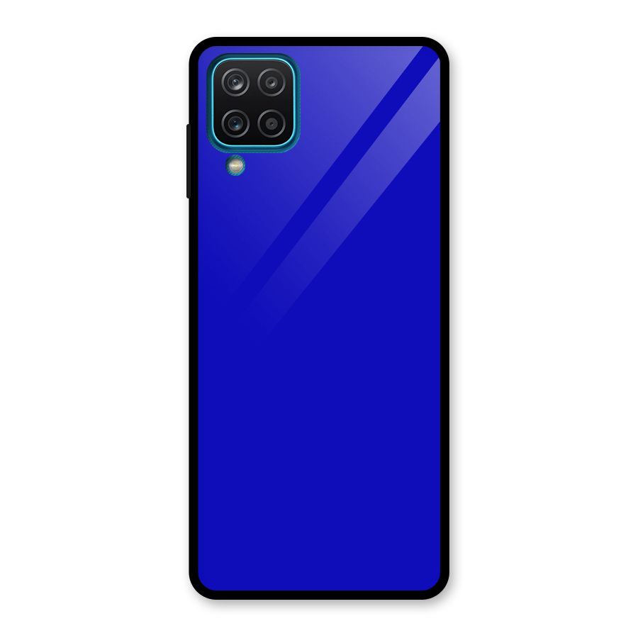 Cobalt Blue Glass Back Case for Galaxy A12