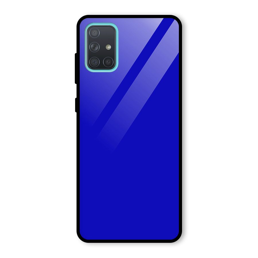 Cobalt Blue Glass Back Case for Galaxy A71