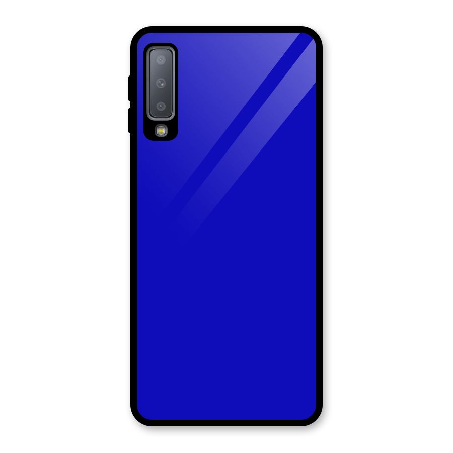 Cobalt Blue Glass Back Case for Galaxy A7 (2018)