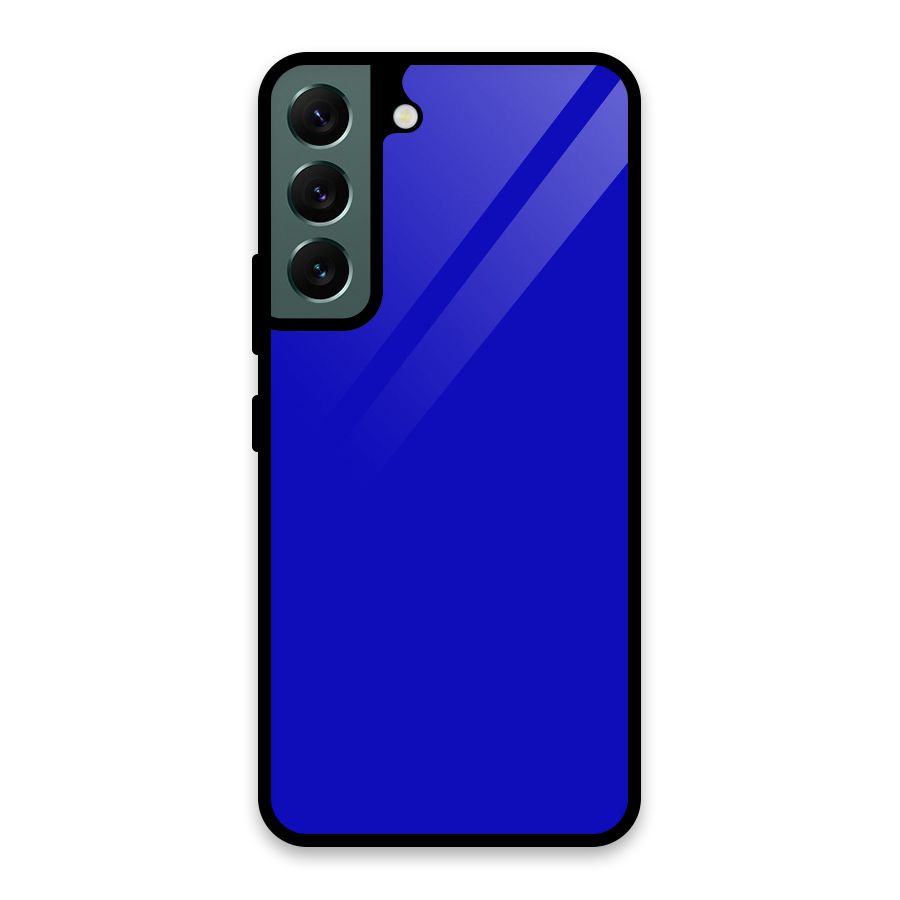Cobalt Blue Glass Back Case for Galaxy S22 5G