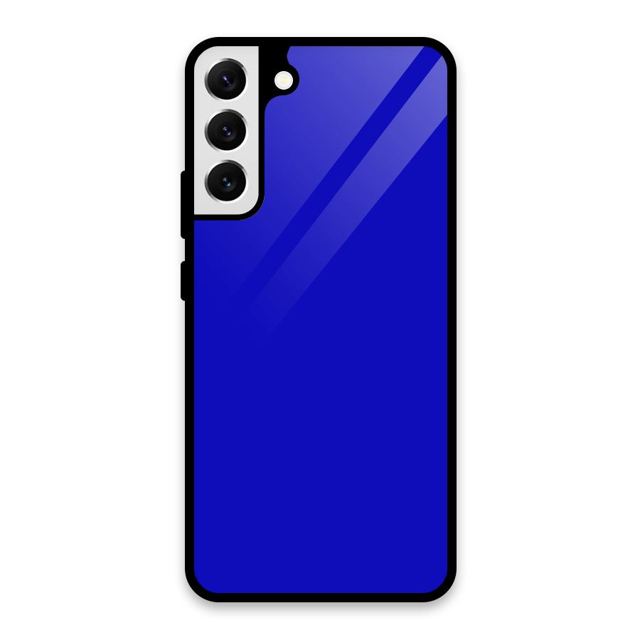 Cobalt Blue Glass Back Case for Galaxy S22 Plus 5G