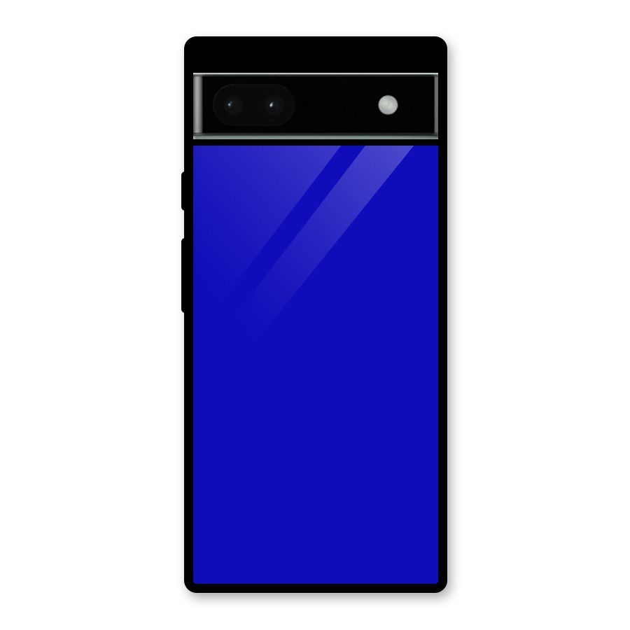 Cobalt Blue Glass Back Case for Google Pixel 6a