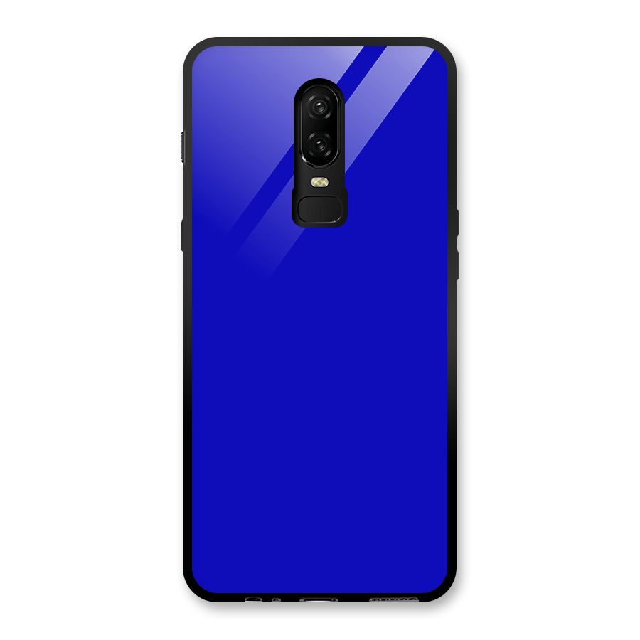 Cobalt Blue Glass Back Case for OnePlus 6