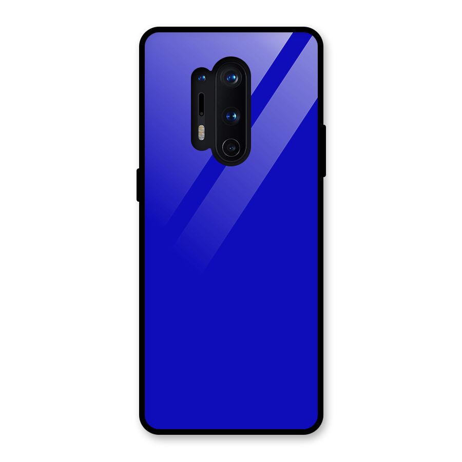 Cobalt Blue Glass Back Case for OnePlus 8 Pro
