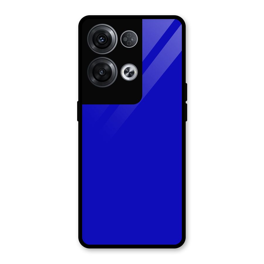 Cobalt Blue Glass Back Case for Oppo Reno8 Pro 5G